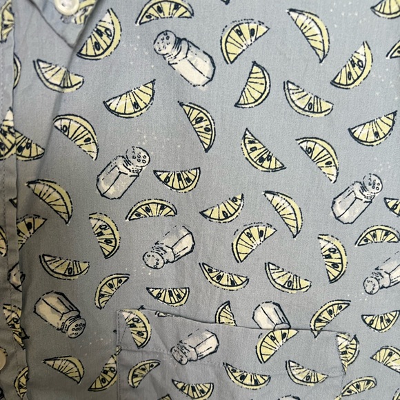J Crew Salt 🧂 Tequila Lime 🍋‍🟩 Short Sleeve Button Up Shirt SIZE LAREG - Picture 2 of 3